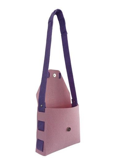 Kız Çocuk Omuz Çantası Keçe Sağlıklı Dikişsiz Etkinlik Günlük Çanta Pembe