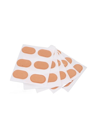 Maiyame 5 Yaprak Cilt Rengi Pamukçu Topuk Koruması, Basıncı Dağıtan, Sürtünmeyi Önleyen Kuru Cilt Yastığı 30 Adet