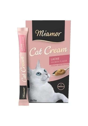 Cream Somonlu Yetişkin Kediler Için Ödül Maması 6x15 Gr