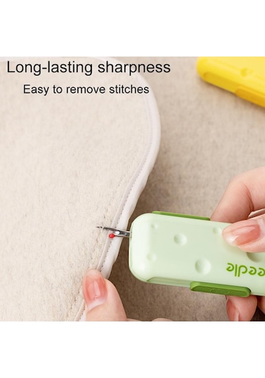 Çok Fonksiyonlu 3'ü 1 Arada İğne İplikleyici Ve İplik Açıcı Ev Taşınabilir El Dikiş Aleti Yeşil