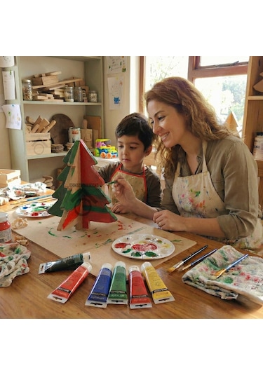 Kontreko Ham Mdf Dekoratif Yılbaşı Ağacı Klasik Model