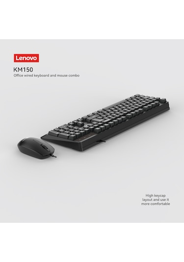 Km150 Kablolu Klavye Mouse Set Q Türkçe Siyah 870042256 Optik