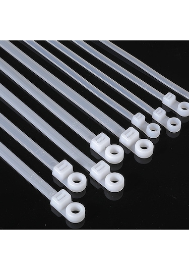 Homyl 100 Adet Kablo Fermuarları Tel Bağı Sarar 3,6-mm-x-200-mm