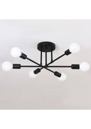 Yatak Odası Lambası Tavan Lambası Çalışma Odası Yemek Odası Endüstriyel Siyah