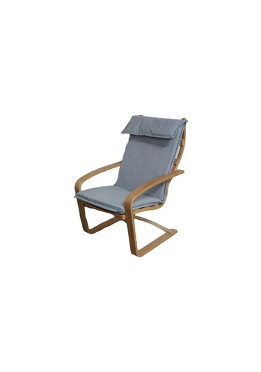 Ahşap Sallanan Sandalye - Kalın Minderli Tekli Koltuk, Ergonomik Tv Ve Dinlenme Koltuğu