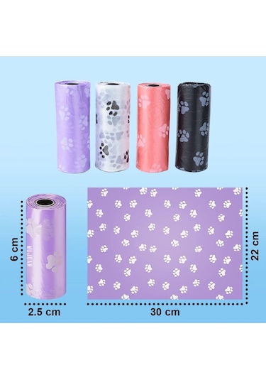 Pribor Kedi Köpek Dışkı Kaka Poşeti 4 Lü / Hazneli Kedi Kumu Küreği Içinde Uygundur