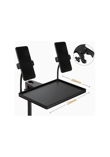 Suntek Mikrofon Standı Tepsi Ses Kartı Raf 2-telefon-tutucu-ile