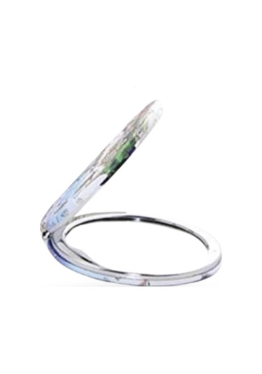 Büro Ev Ofis Kişisel Hediyesi İçin 7cm Yuvarlak Köpek Tasarım Taşlı İnce El Aynası Çok Renkli