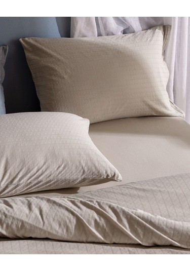 Madame Coco Marlene Tek Kişilik %100 Pamuk Penye Lastikli Nevresim Takımı - Bej 8684427198971 Ekru