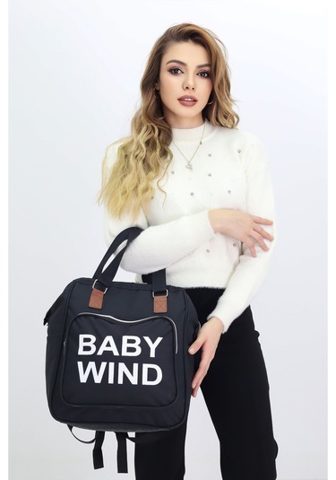Termal Bölmeli Anne Bebek Bakım Çantası Omuz Askılı Bebek Arabası Uyumlu Geniş Hacimli Omuz Çantası Siyah