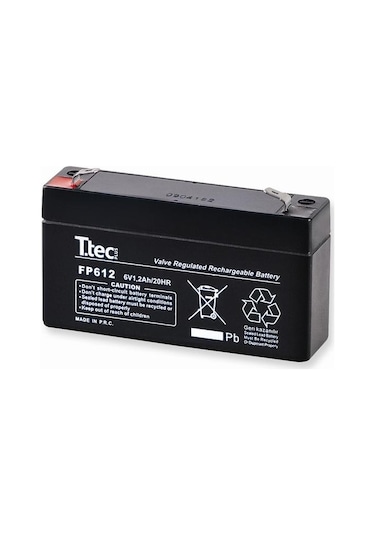 Ttec 6V Volt 1.3Ah Amper Bakımsız Kuru Akü