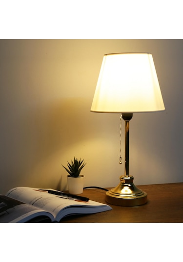 Homing AYD-3110 Edel Gold Gövdeli Abajur Krem