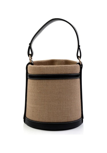 Bej Siyah Kadın Postacı Çanta C06573060018 Siyah