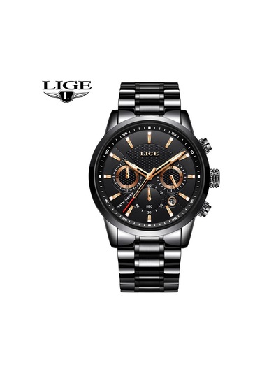 Dış Ticaret Lıge Erkek Spor Kuvars Saat Su Geçirmez Çelik Kemer Çift Gözlü Çok Fonksiyonlu Saat İş Saati Kahverengi Kemer Gül Mavi Diğer