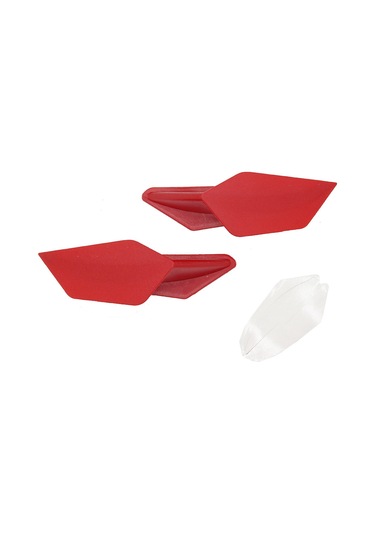 Symbee Honda Suzuki Yamaha Kawasaki Bmw Motosiklet İçin Abs Malzeme Dinamik Aerodinamik Kanatlar Kırmızı, 2 Adet