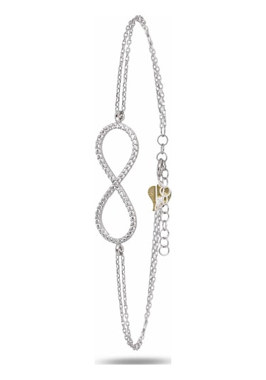Brezza Lusso Jewelry Sade Sonsuzluk Model Classical Kadın Gümüş Bileklik