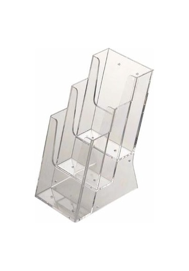 Masa Üstü Broşürlük 10x21cm 3 Katlı (1/3 A4) 1 Adet