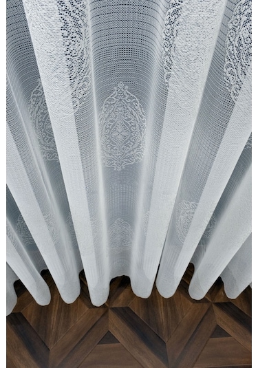 Evdepo Home Damask Kullanıma Hazır Tül Perde (546640830)