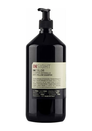 Insight Incolor Yellow Sarı ve Platin Saçlar için Silver Şampuan Pompalı 900 ML