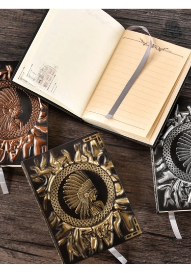 Shalabelle Tarihsiz A5 Deri Bloknot Çizgili Planlayıcı Günlük 155559253 Antik Bronz