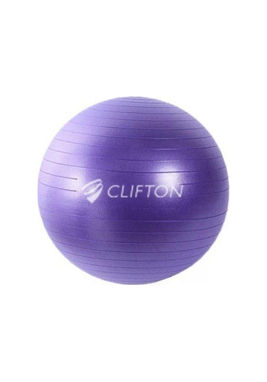 Clifton Pilates Topu Büyük Boy 65 CM Mor + Pompa