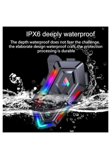 Nivego Y20 5.3 Motosiklet Kask Kulaklık Bluetooth Intercom Rgb Işıklı