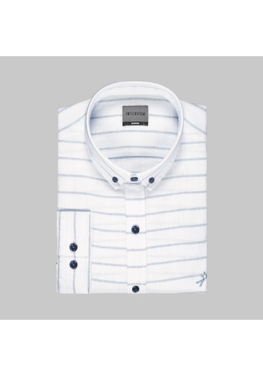 Sarar Goias Interview Slim Fit Erkek Gömlek 3174702 Mavi