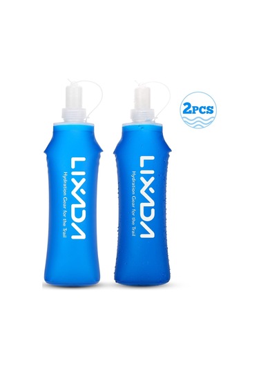 Lixada 500 ML Açık Su İçme Şişesi Yumuşak Katlanır Şişe Bpa Ücretsiz Koşu Yürüyüş Bisiklet İçin, Seçenek 2 Pcs