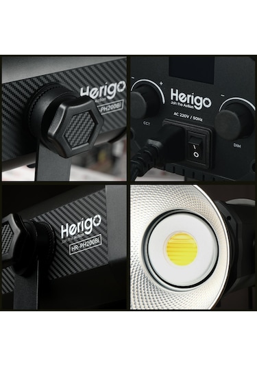 Herigo Hr-ph200bi 200w Bi-color Fotoğraf Ve Video Led Işık