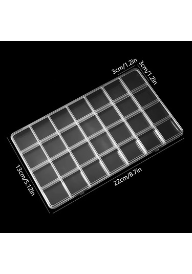 Çok Fonksiyonlu Temizle Plastik Düzenleme Kutusu Izgaraları İle Konteyner Nail Art Saklama Kutusu Boncuk Organizatör Sanat Diy Takı İçin