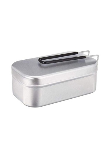 Kapaklı Gıda Konteyner Ile Alüminyum Teneke Kapalı Açık Kamp Piknik Gümüş Açık Hava Tabloları 2
