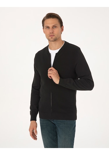 Pierre Cardin Erkek Siyah Hırka Triko 50317333-vr046 Siyah
