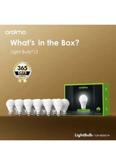 Geeksen Ampul Oraimo Lightbulb 12 Adet 5w Led Ampul