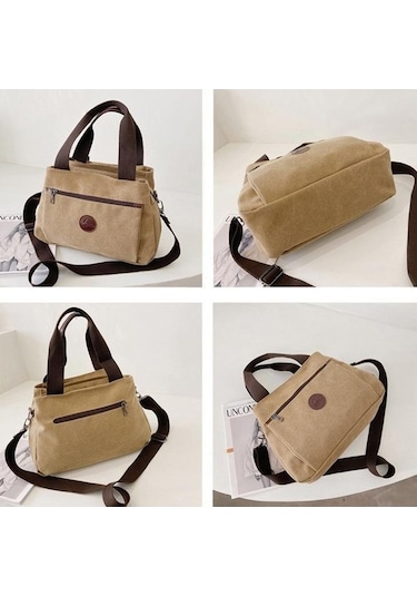 Ganzhoushop Tuval Red Omuz Kapasiteli Kadınlar Kadınlar İçin İçin Günlük Çapraz Çantaları Çantalar Çanta Büyük Yq Kırmızı