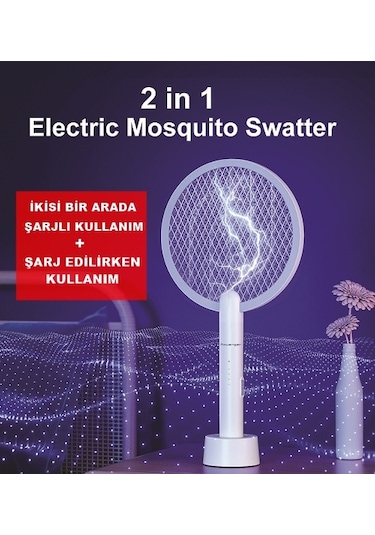 Rowenger WD-942 USB Şarjlı Işıklı Elektrikli Sivrisinek Öldürücü