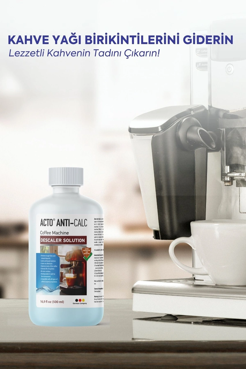 Acto Antı-Calc 500 ML Kahve Makinaları İçin Sıvı Kireç Çözücü
