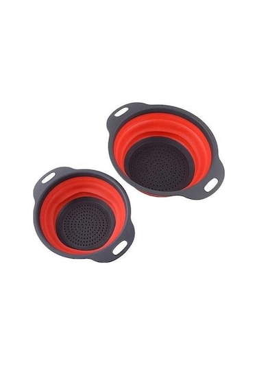 Besthome1 Portatif Katlanabilir Süzgeç Kırmızı, Uygun Hareket Edenler İçin Kırmızı