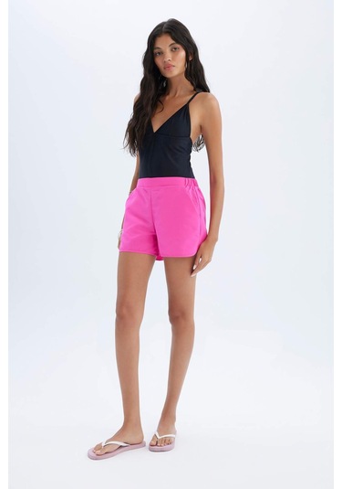 DeFacto Regular Fit Deniz Şortu-Fall in Love T5639AZ24SMPN615 Pembe