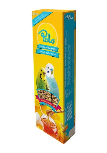 Polo Ballı Yumurtalı Muhabbet Kuşu Krakeri 3 Lü