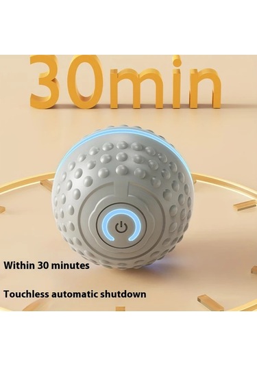 Turcoshop11 Gri 1 Otomatik Zıplayan Köpek Oyuncağı Usb Şarjlı Akıllı İnteraktif Top Küçük Orta Büyük Köpekler İçin