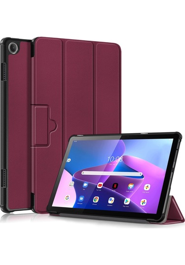 Butu Lenovo Uyumlu Tab M10 Gen 3 10.1 İnç 328f Üç Katlı Stand Tablet Kılıfı Mi Deri Otomatik Uyandırma/uyku Tablet Kılıfı 47666049