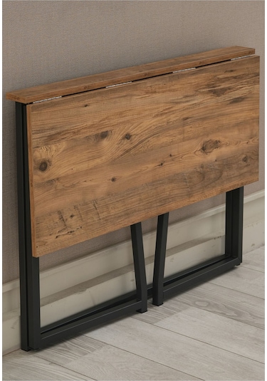 Tek Kanatlı Katlanır Masa 100x50x75 Siyah