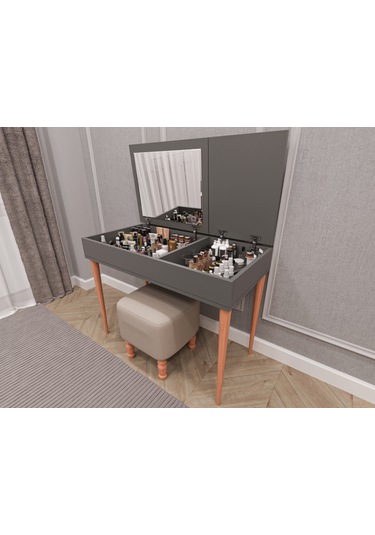 Asra Trend %100 Mdflam Aynalı Makyaj Masası Mam-01 Diğer