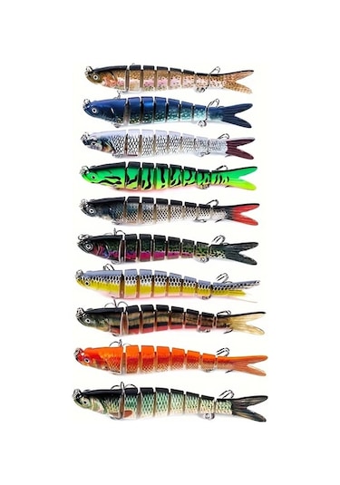 Fochsia 10'lu Paket Çok Renkli Abs Yem Balıkçılık Oltası Levrek Alabalık Morina Somon İçin