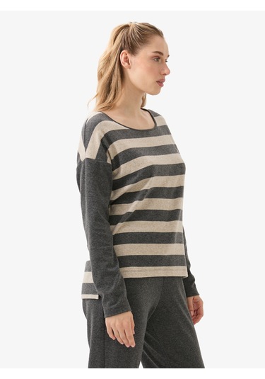 Kadın Termal Pijama Üstü 51971 - Antrasit Antrasit