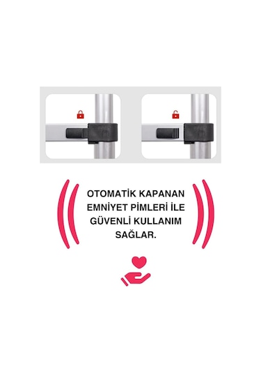 Endokon 13 Basamak - 380 Cm. Teleskopik Alüminyum Merdiven - I Tipi Uzayan Merdiven