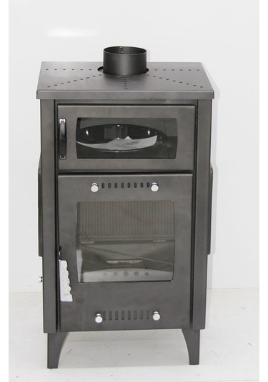 Dorello Soba Troy Model 3 Tarafı Camlı Kuzineli Soba