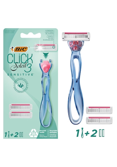 Bic Soleil Click Kadın Sistem Tıraş Bıçağı 1 Sap + Yedek Kartuş 2'li