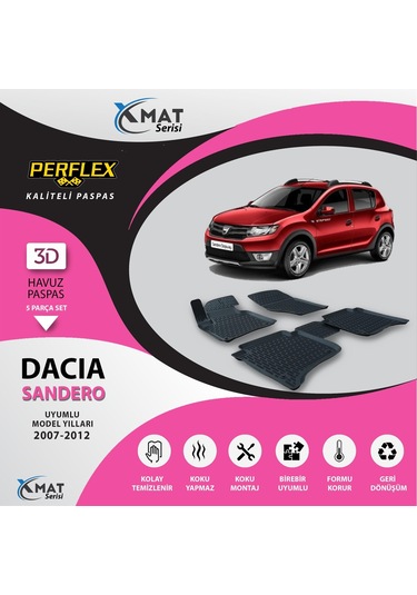 Perflex Paspas 3d Havuzlu Sandero 2007-2012