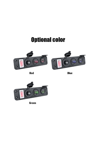 Yunboo Araç Ve Gemi Usb Şarj Paneli, 3.1a Çift Usb, Kırmızı Voltmetre, Anahtar Ve Alım Dizaynı, 12-24v, Kırmızı Renk